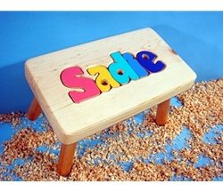 Personalized Name Puzzle Stool