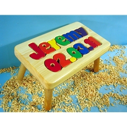 Personalized Name and Birthday Stool