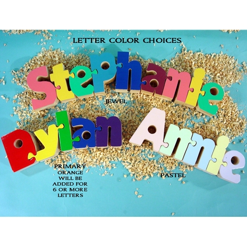 Personalized Wood Name Puzzle For Kids Up to 11 characters at no extra cost 